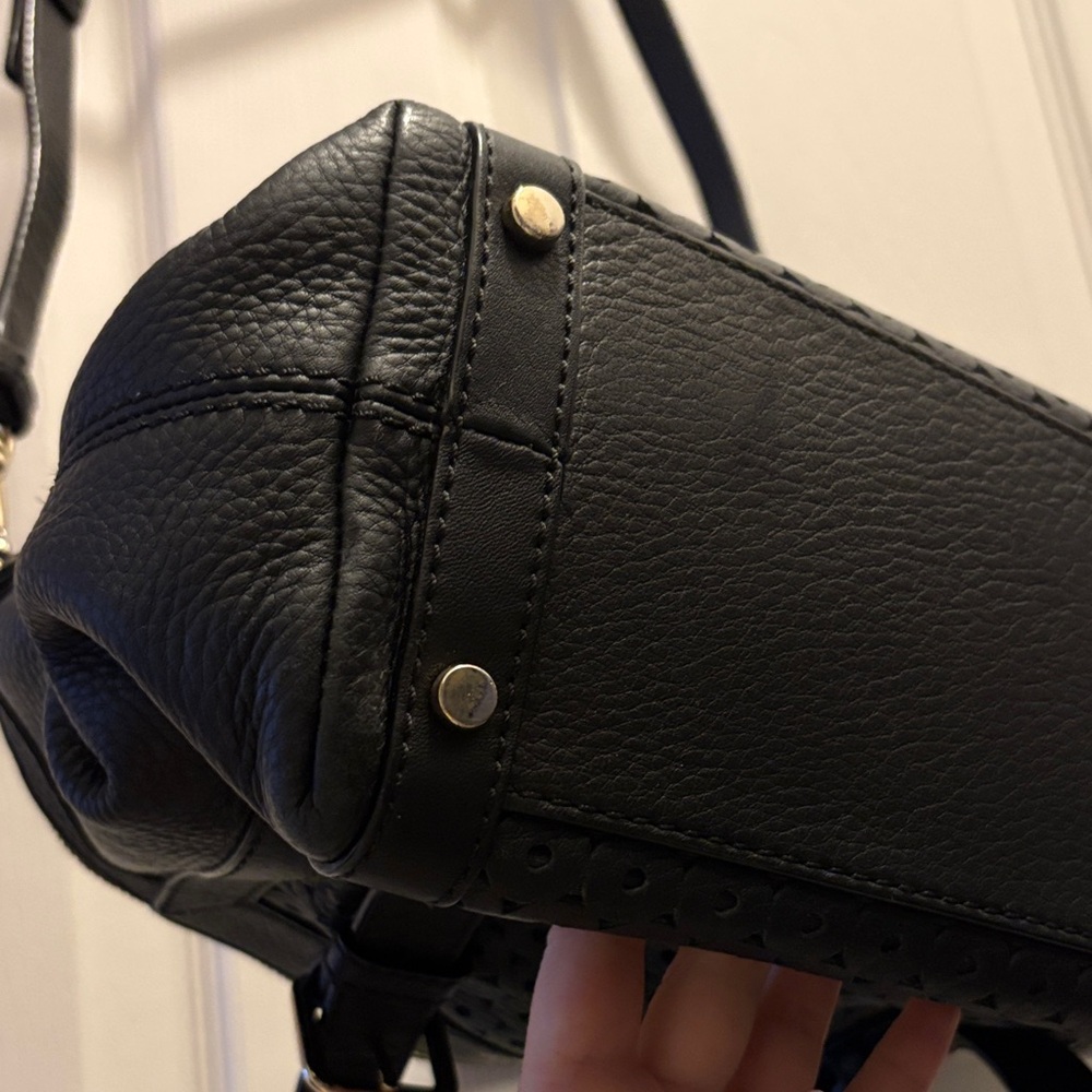 Kate Spade Black Mercer Isle Sloane Leather Satchel Crossbody Bag - Picture 12 of 14